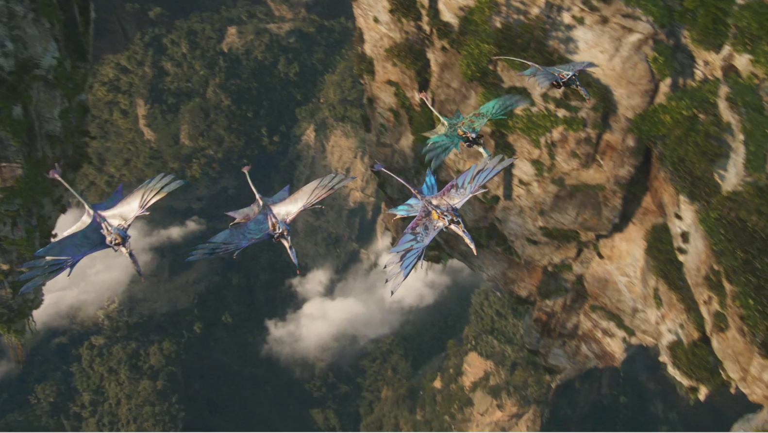 Avatar avatars flying above water from The Way of Water movie 8K wallpaper  download